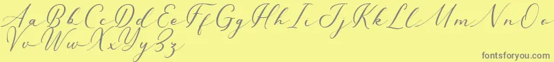 Millerstone DEMO Font – Gray Fonts on Yellow Background