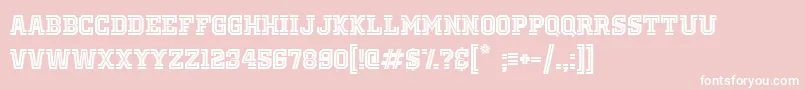 OldSchoolUnitedInline Font – White Fonts on Pink Background