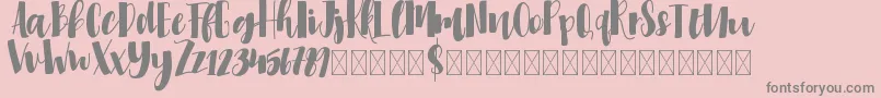 Шрифт Millicious – серые шрифты на розовом фоне