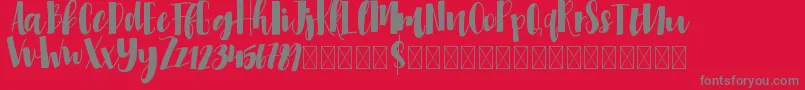fuente Millicious – Fuentes Grises Sobre Fondo Rojo