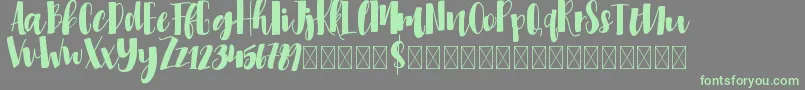 Millicious-Schriftart – Grüne Schriften auf grauem Hintergrund