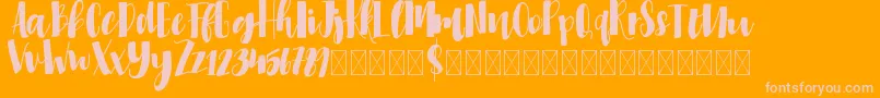 Millicious Font – Pink Fonts on Orange Background
