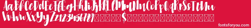 Millicious Font – White Fonts on Red Background