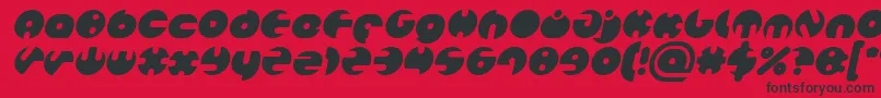 MILLION Bold Italic Font – Black Fonts on Red Background