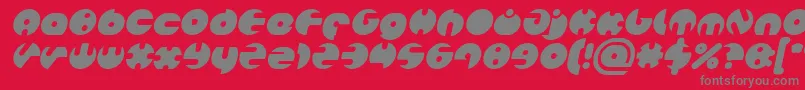 Шрифт MILLION Bold Italic – серые шрифты на красном фоне