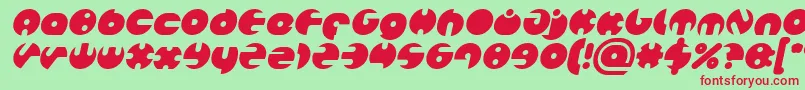 MILLION Bold Italic Font – Red Fonts on Green Background