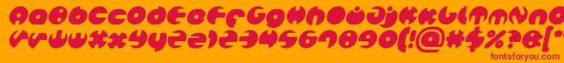 MILLION Bold Italic Font – Red Fonts on Orange Background