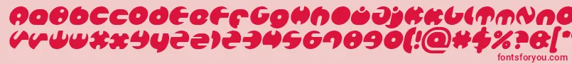 MILLION Bold Italic Font – Red Fonts on Pink Background