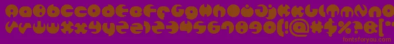 MILLION Bold Font – Brown Fonts on Purple Background