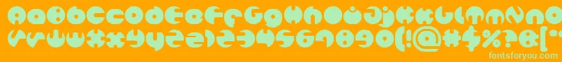 MILLION Bold Font – Green Fonts on Orange Background