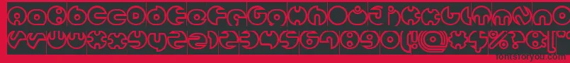 MILLION Hollow Inverse Font – Black Fonts on Red Background