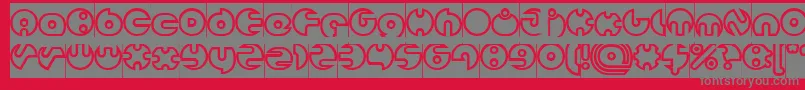 MILLION Hollow Inverse Font – Gray Fonts on Red Background