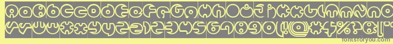 MILLION Hollow Inverse Font – Gray Fonts on Yellow Background