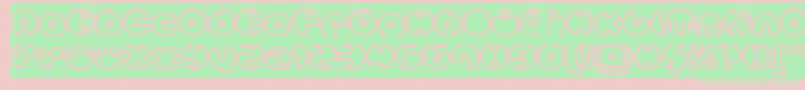 MILLION Hollow Inverse Font – Green Fonts on Pink Background