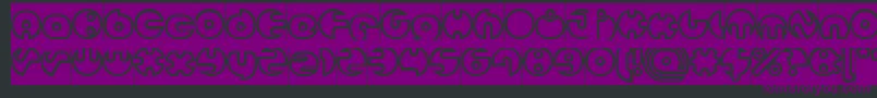 MILLION Hollow Inverse Font – Purple Fonts on Black Background