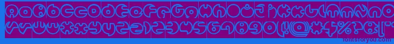 MILLION Hollow Inverse Font – Purple Fonts on Blue Background