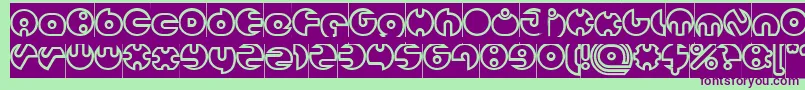 MILLION Hollow Inverse Font – Purple Fonts on Green Background