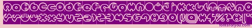 MILLION Hollow Inverse Font – Purple Fonts on Pink Background