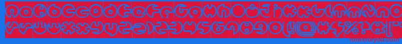 MILLION Hollow Inverse Font – Red Fonts on Blue Background