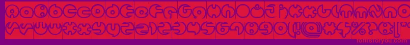MILLION Hollow Inverse Font – Red Fonts on Purple Background
