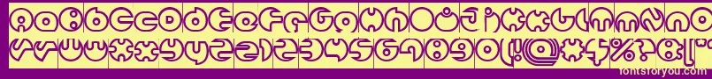 MILLION Hollow Inverse Font – Yellow Fonts on Purple Background