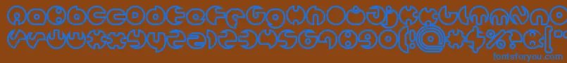 MILLION Hollow Font – Blue Fonts on Brown Background