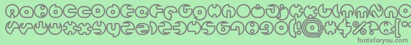 MILLION Hollow Font – Gray Fonts on Green Background