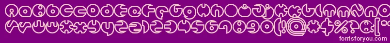 MILLION Hollow Font – Pink Fonts on Purple Background