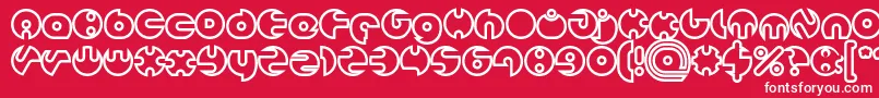MILLION Hollow Font – White Fonts on Red Background