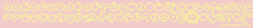 MILLION Hollow Font – Yellow Fonts on Pink Background