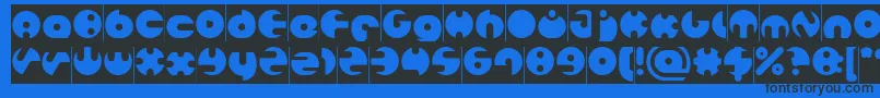 MILLION Inverse Font – Black Fonts on Blue Background