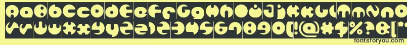 MILLION Inverse Font – Black Fonts on Yellow Background