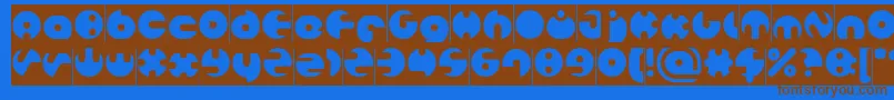 MILLION Inverse Font – Brown Fonts on Blue Background