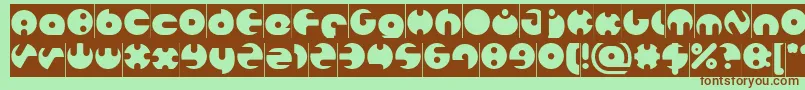 MILLION Inverse Font – Brown Fonts on Green Background