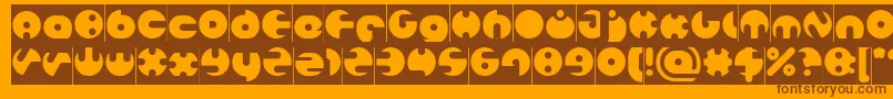 MILLION Inverse Font – Brown Fonts on Orange Background