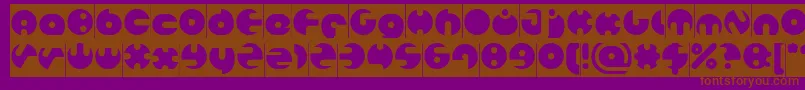MILLION Inverse Font – Brown Fonts on Purple Background