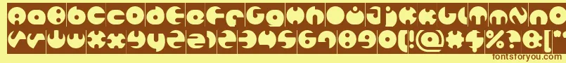 MILLION Inverse Font – Brown Fonts on Yellow Background