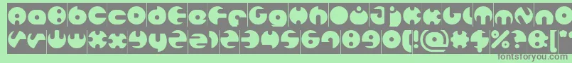 MILLION Inverse Font – Gray Fonts on Green Background