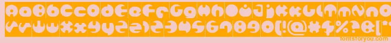 MILLION Inverse Font – Orange Fonts on Pink Background