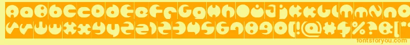 MILLION Inverse Font – Orange Fonts on Yellow Background