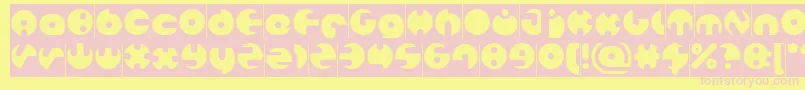 MILLION Inverse Font – Pink Fonts on Yellow Background