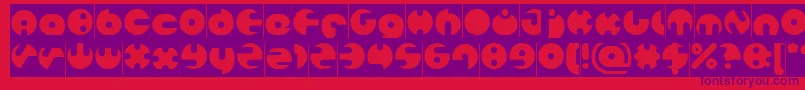 MILLION Inverse Font – Purple Fonts on Red Background