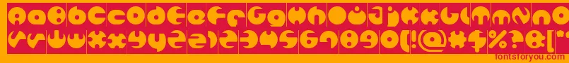 MILLION Inverse Font – Red Fonts on Orange Background