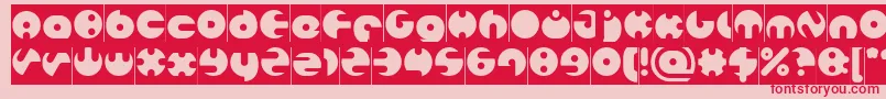 フォントMILLION Inverse – ピンクの背景に赤い文字