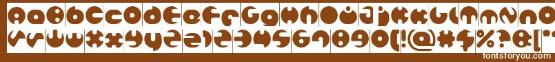 MILLION Inverse Font – White Fonts on Brown Background