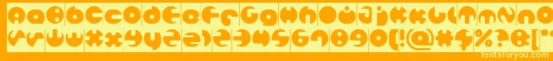 MILLION Inverse Font – Yellow Fonts on Orange Background