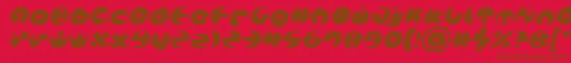 MILLION Italic Font – Brown Fonts on Red Background