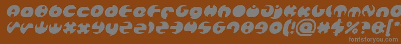 Шрифт MILLION Italic – серые шрифты на коричневом фоне