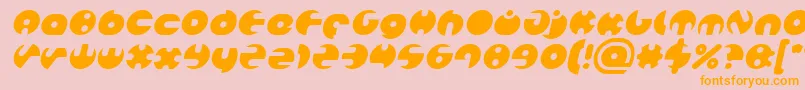 MILLION Italic Font – Orange Fonts on Pink Background