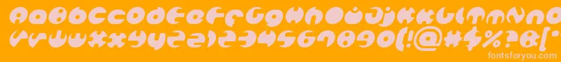 MILLION Italic Font – Pink Fonts on Orange Background